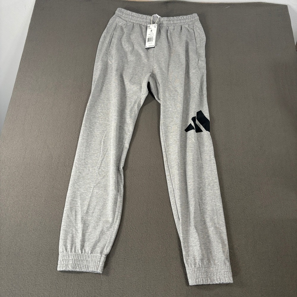 Adidas M BL T P SJ Pants Mens Size S Grey Black Multi Sport JE8962